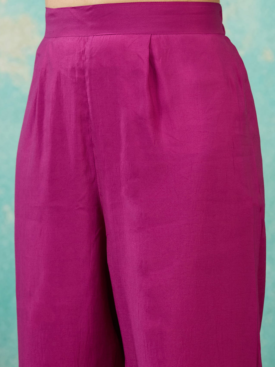 Purple Cording Chanderi Readymade Salwar Suit