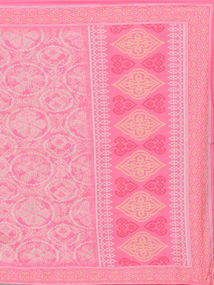 Pink Threadwork Chanderi Readymade Salwar Suit