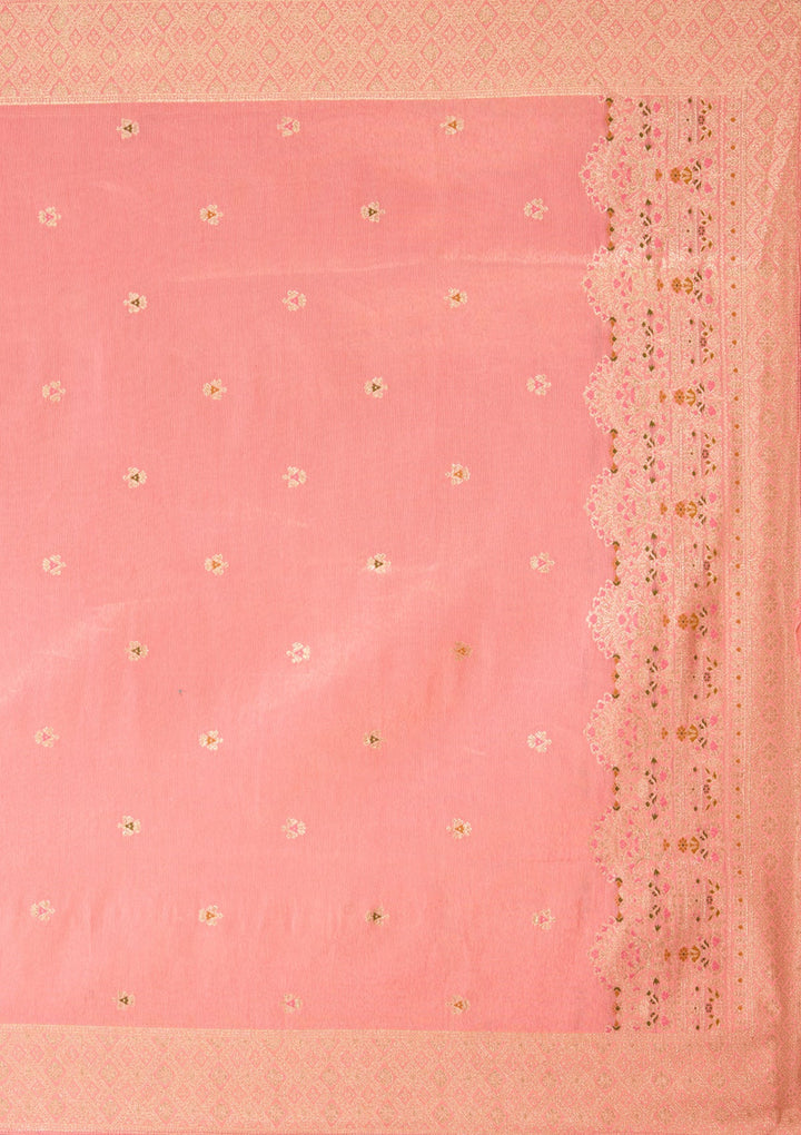 Beige No Work (Plain) Brocade Readymade Salwar Suit