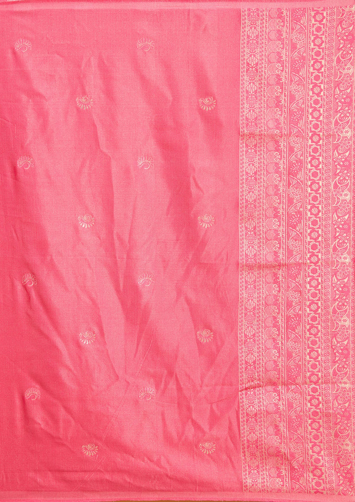 Beige Plain Brocade Readymade Salwar Suit