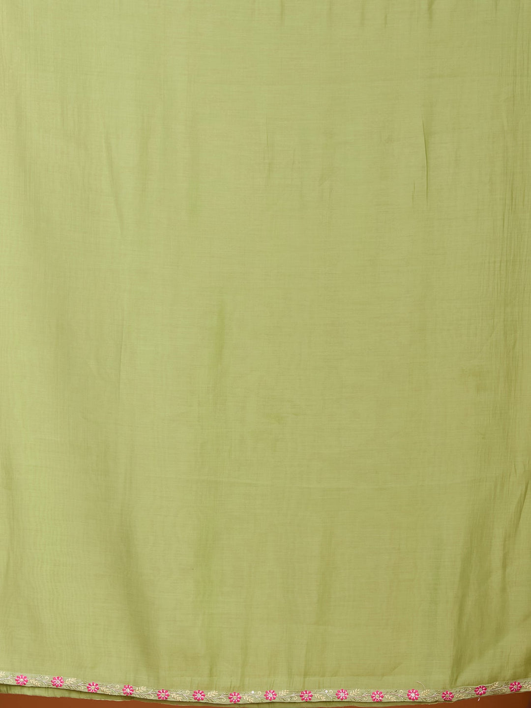 Pista Green Threadwork Chanderi Readymade Salwar Suit