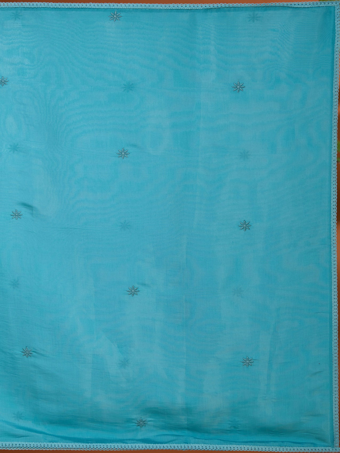 Blue Threadwork Chanderi Readymade Salwar Suit