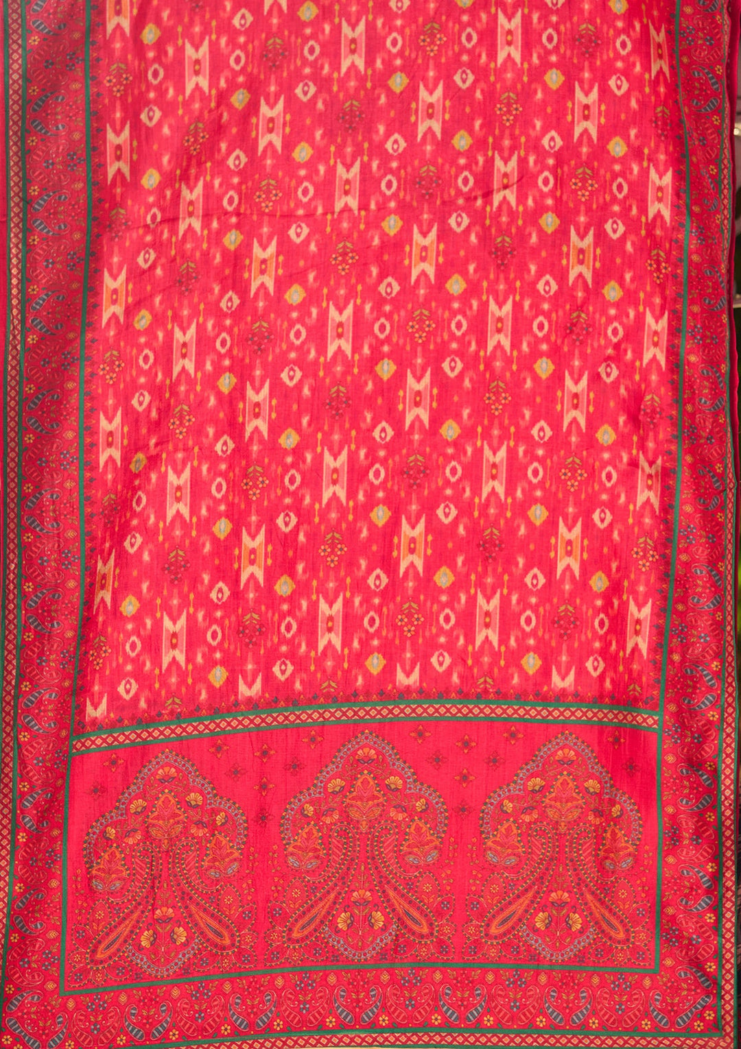 Rani Pink Cutdana Soft Raw Silk Readymade Salwar Suit