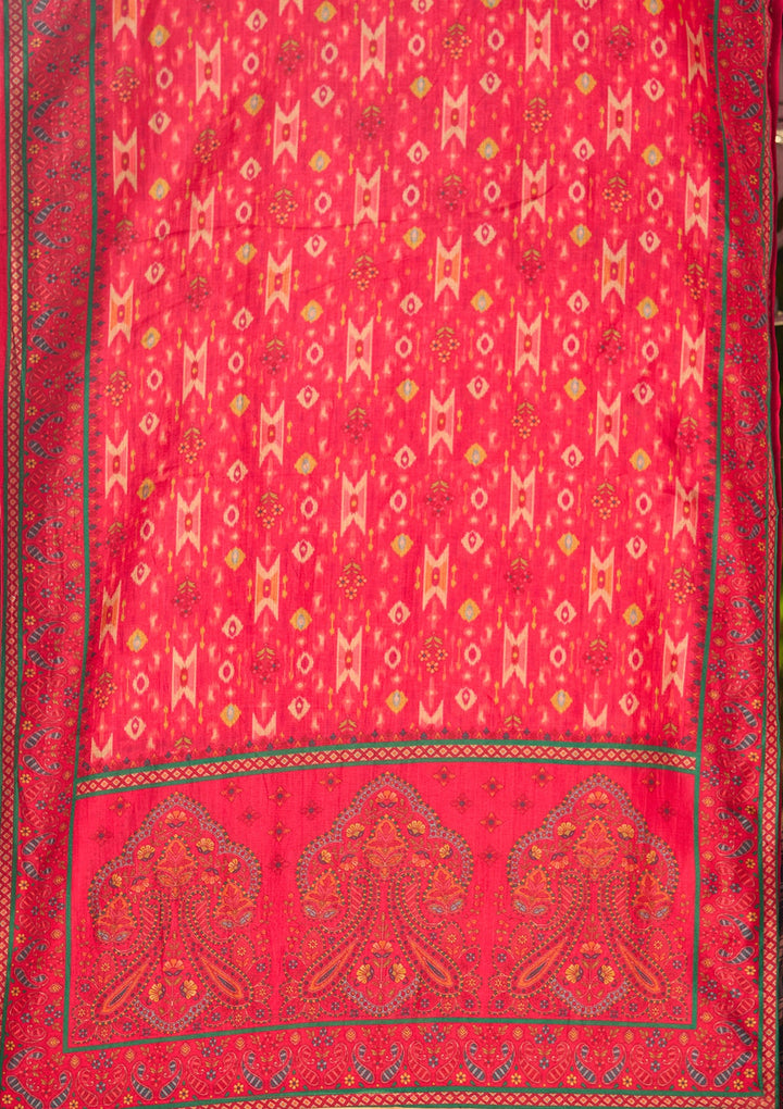 Rani Pink Cutdana Soft Raw Silk Readymade Salwar Suit