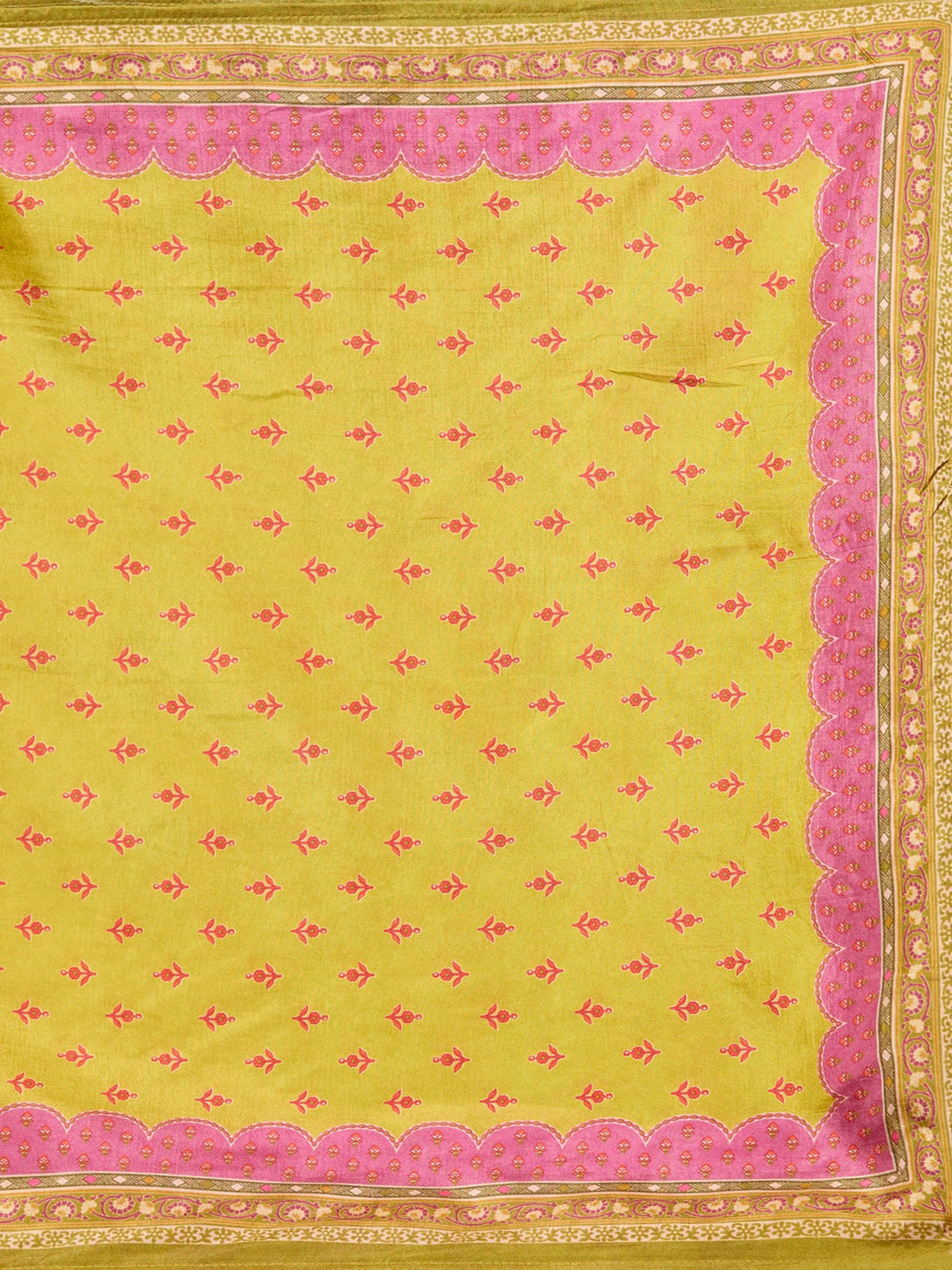 Mehandi Green Cutdana Satin Readymade Salwar Suit