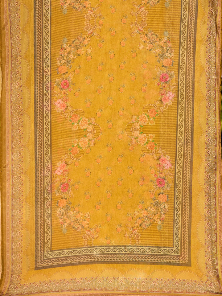 Mustard Yellow Cutdana Satin Readymade Salwar Suit