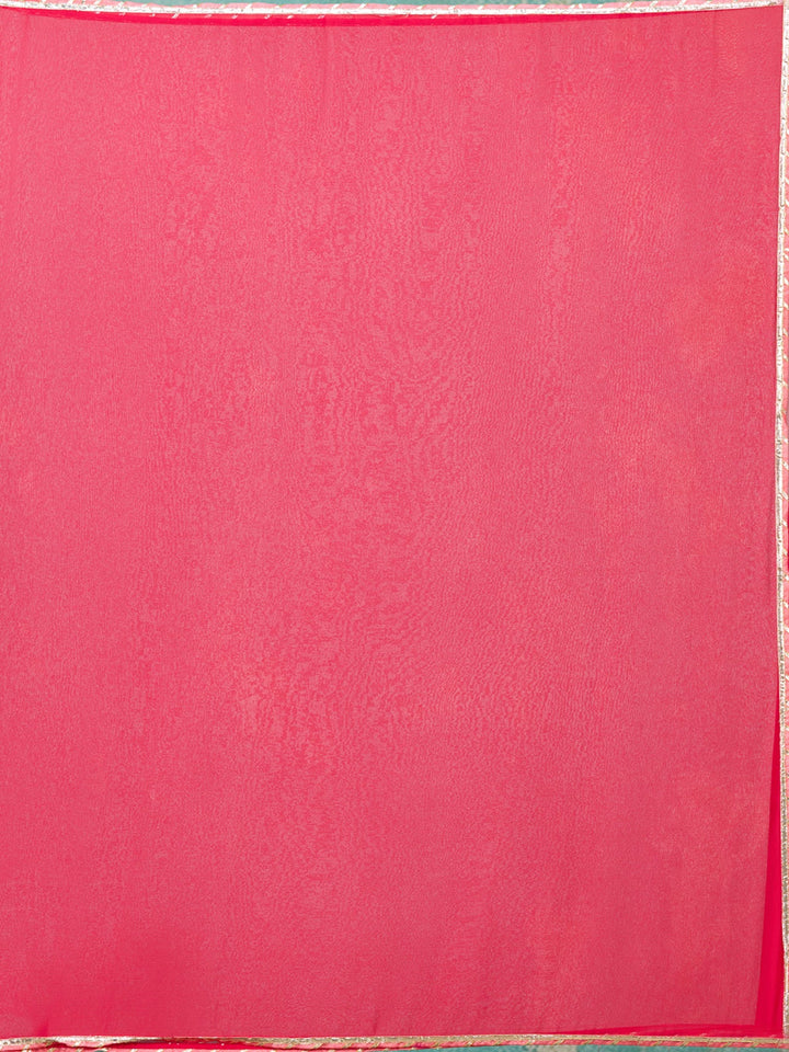 Red Threadwork Chanderi Readymade Salwar Suit