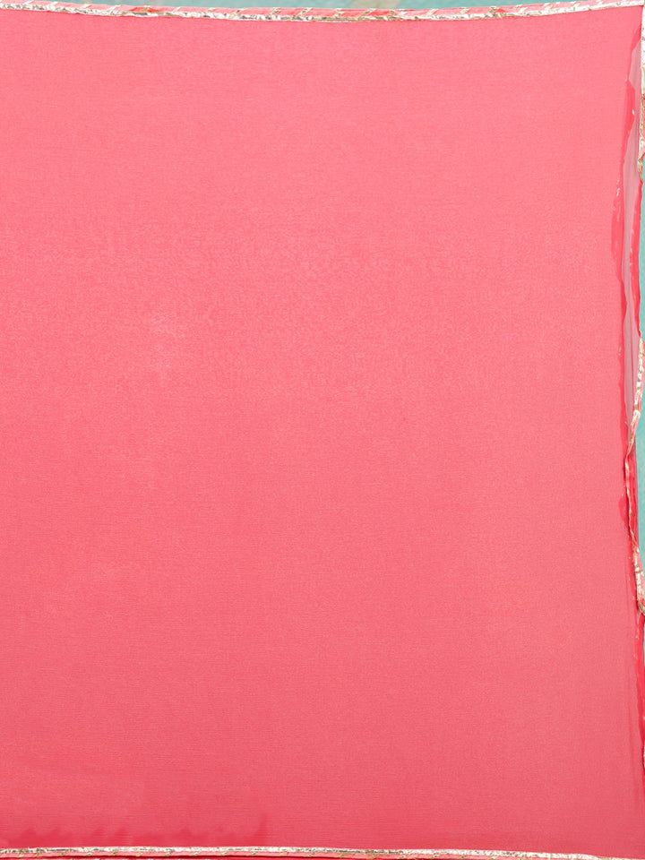 Gajari Pink Cording Chanderi Readymade Salwar Suit