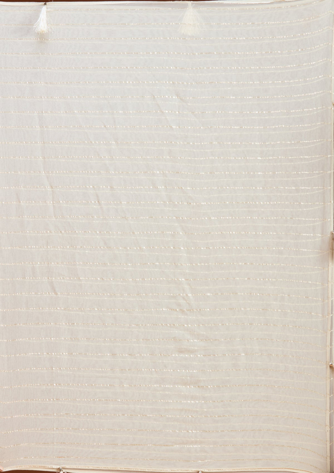 Cream Threadwork Tissue Readymade Salwar Suit