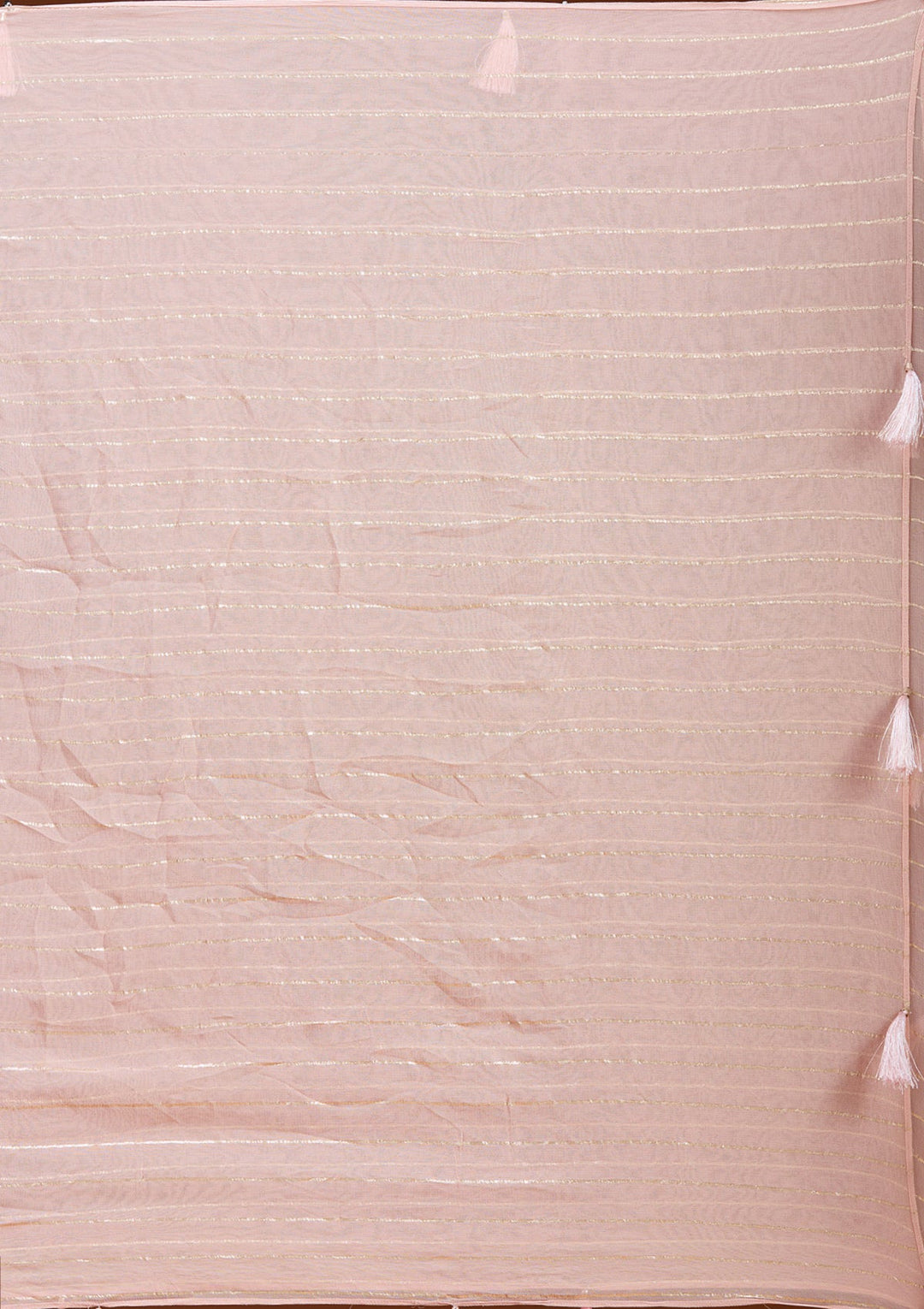 Peach Threadwork Tissue Readymade Salwar Suit