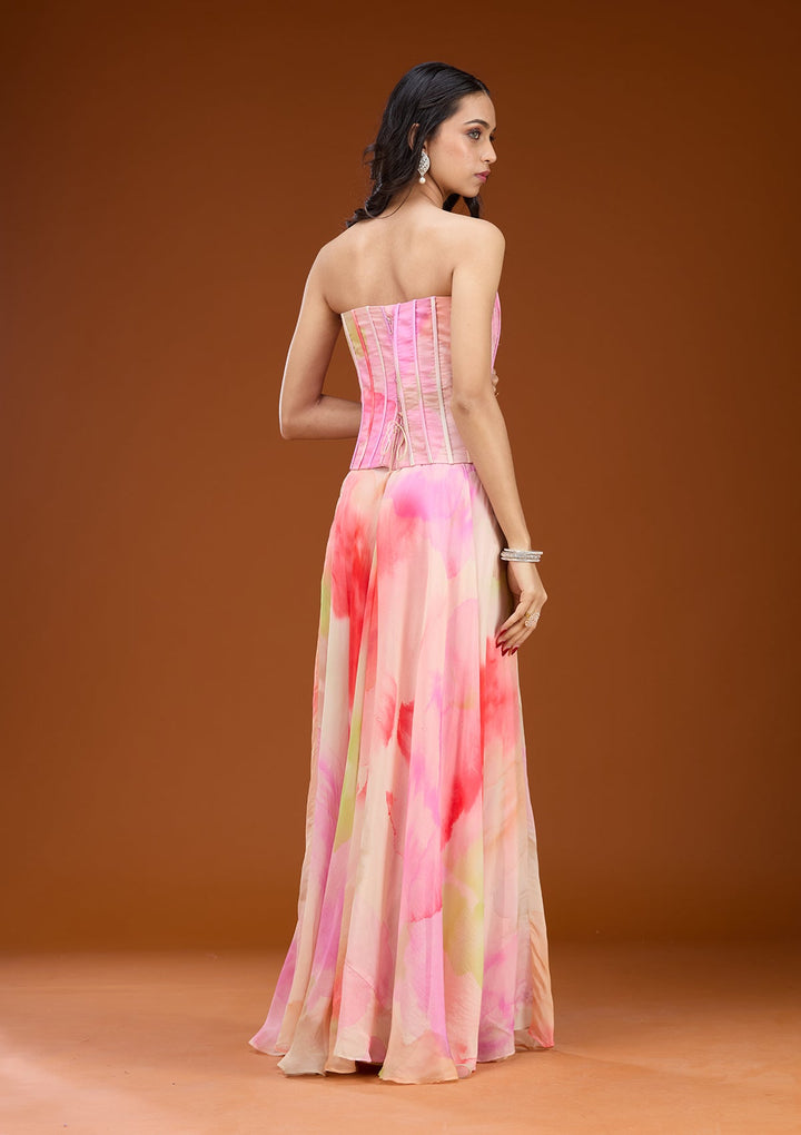 Baby Pink Cutdana Tissue Readymade Salwar Suit