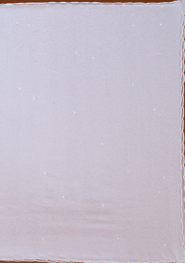 Sky Blue Threadwork Tissue Readymade Salwar Suit