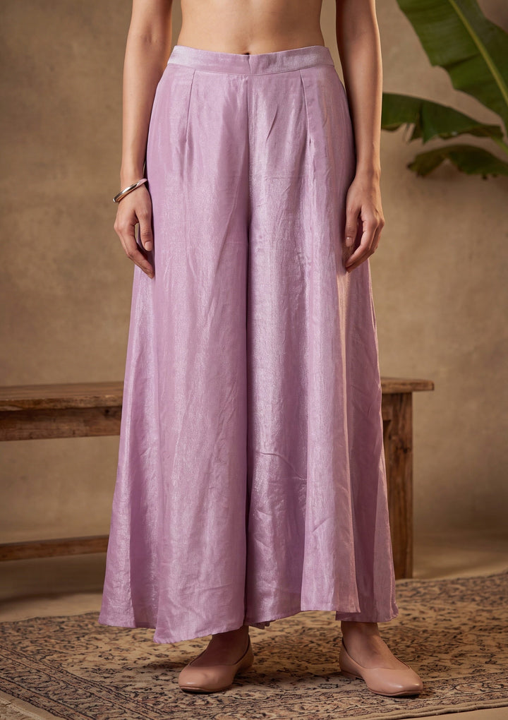 Purple Cutdana Tissue Readymade Salwar Suit