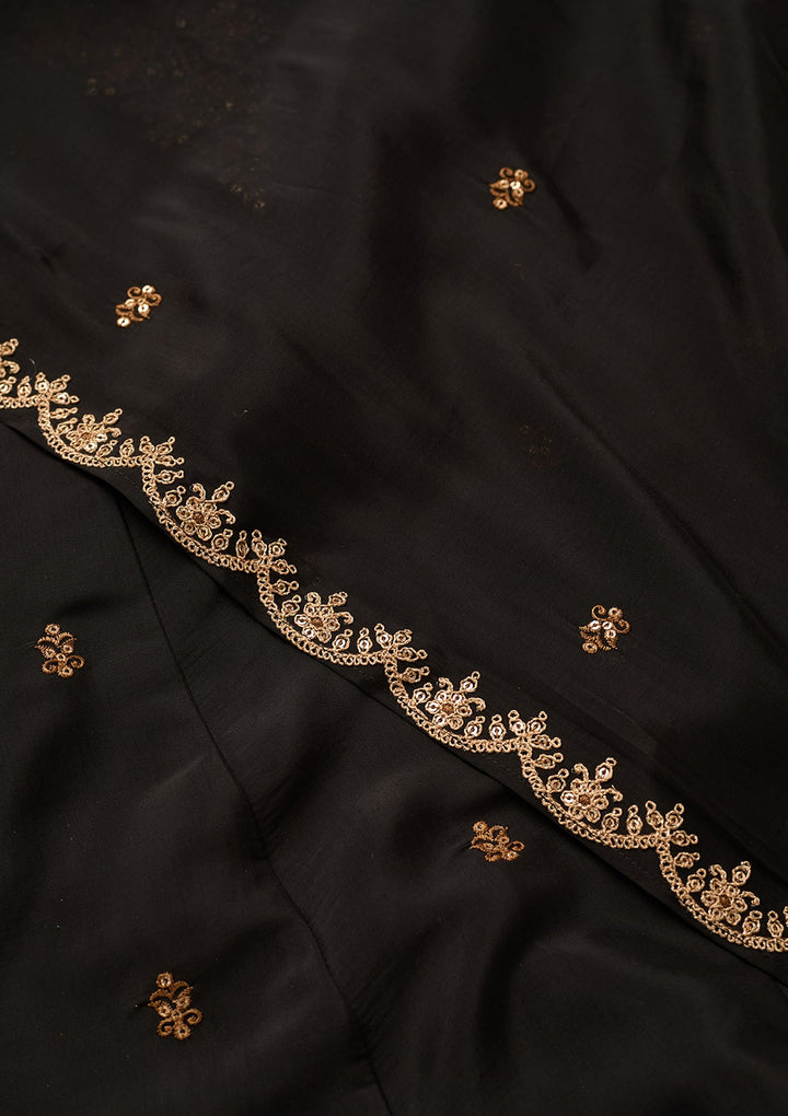 Black Cording Chanderi Readymade Salwar Suit