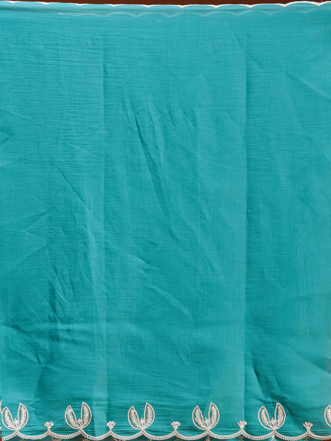 Sea Green Soft Raw Silk Threadwork Straight Kurta With Regular Pant And Dupatta