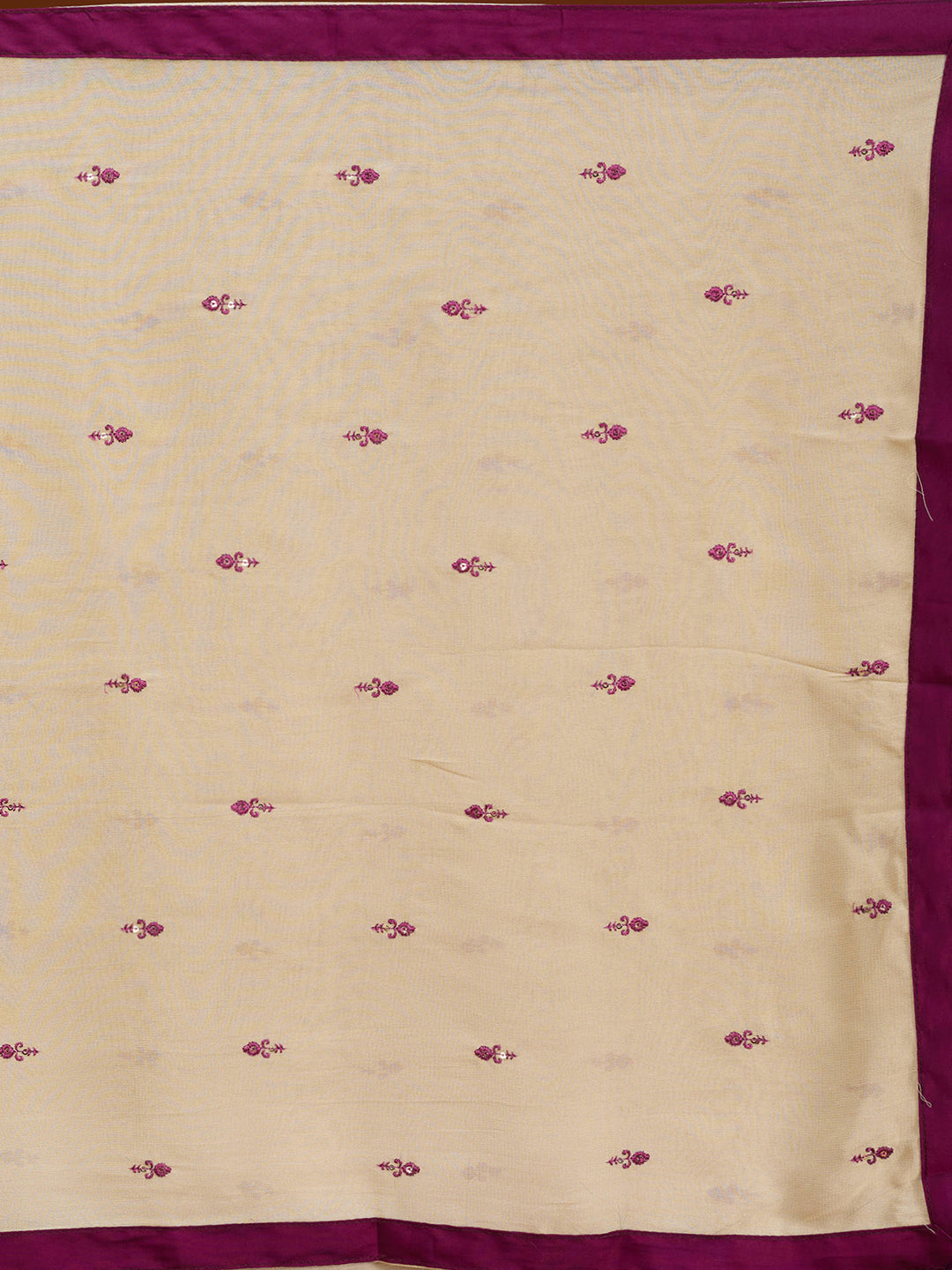 Magenta Pink Art Silk Threadwork A Line Kurta With Pant Regular And Dupatta