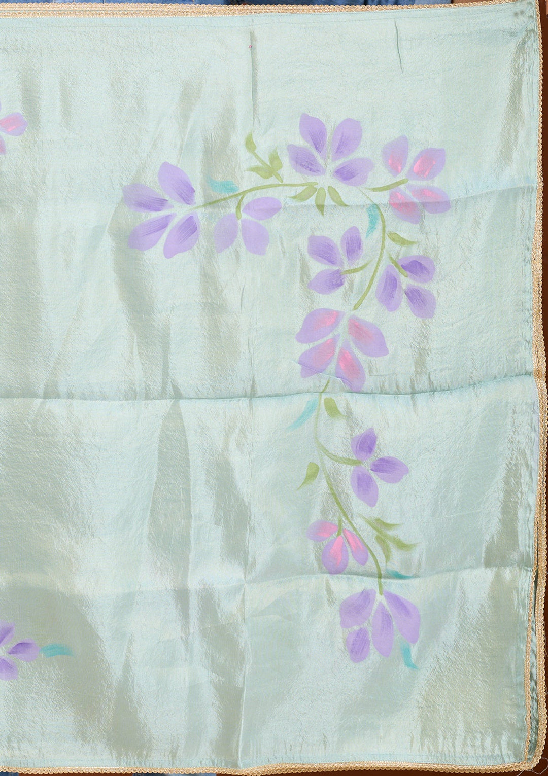Sky Blue Cutdana Tissue Readymade Salwar Suit