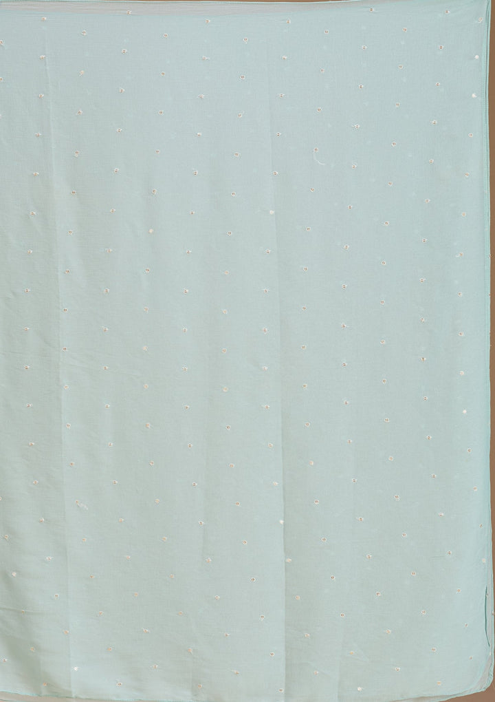 Sea Green Cutdana Tissue Readymade Salwar Suit