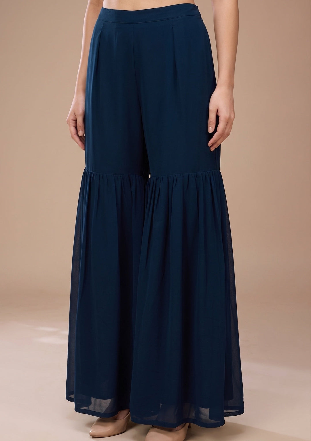 Navy Blue Cutdana Georgette Readymade Salwar Suit