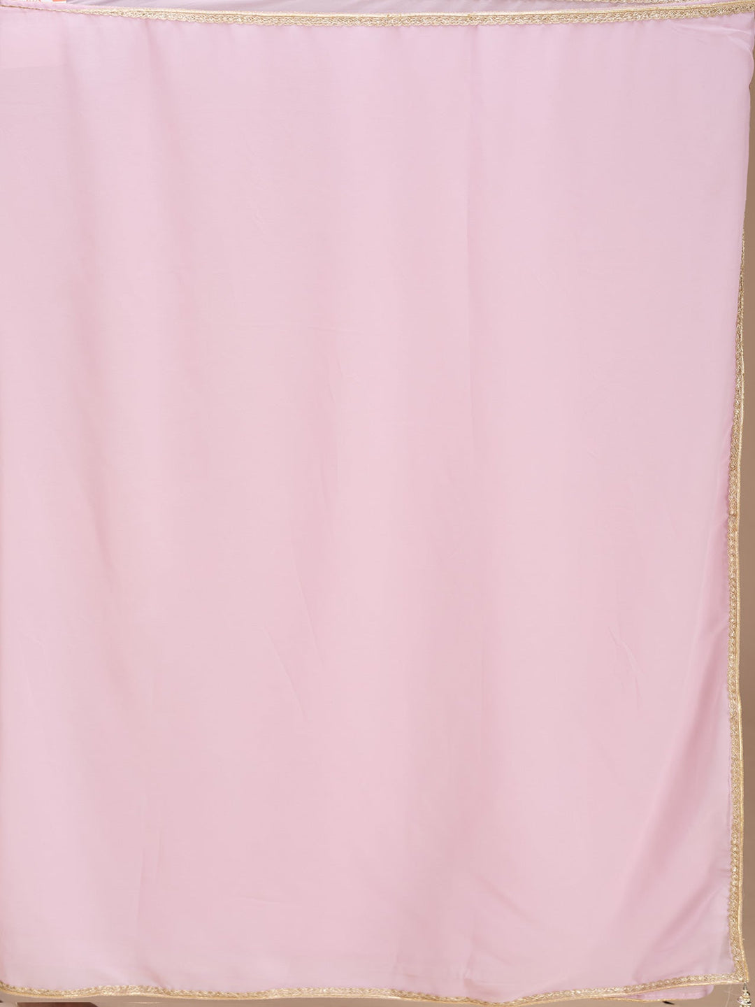 Onion Pink Crepe Cutdana Straight Kurta With Palazzo And Dupatta