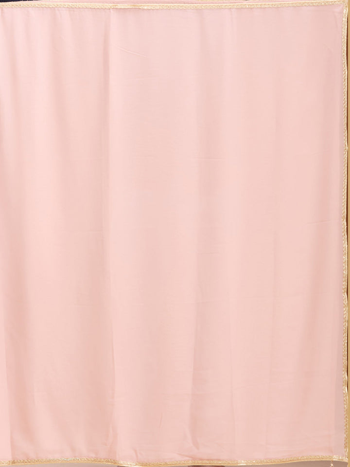 Baby Pink Cutdana Tissue Readymade Salwar Suit