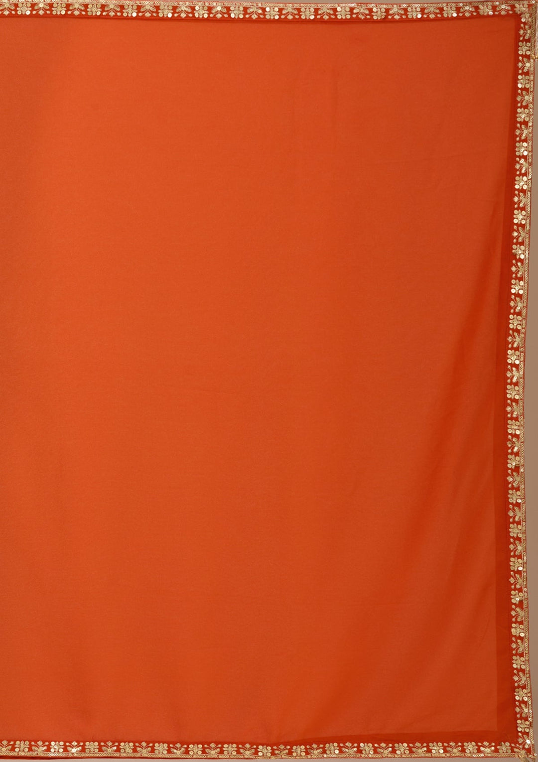 Orange Cutdana Georgette Readymade Salwar Suit