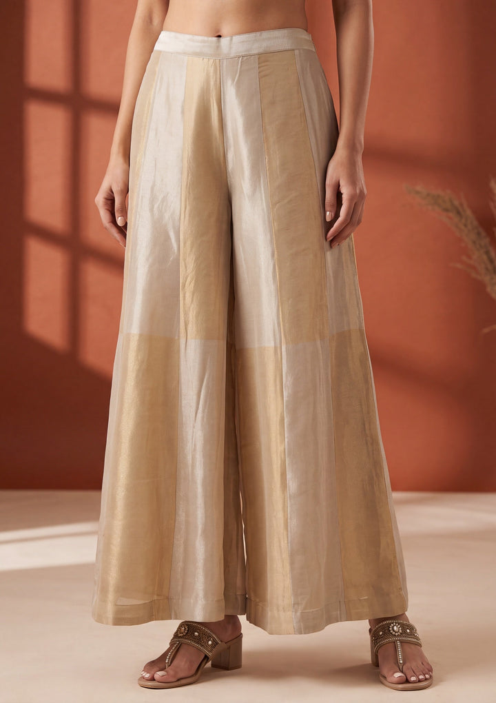 Cream Cutdana Tissue Readymade Salwar Suit