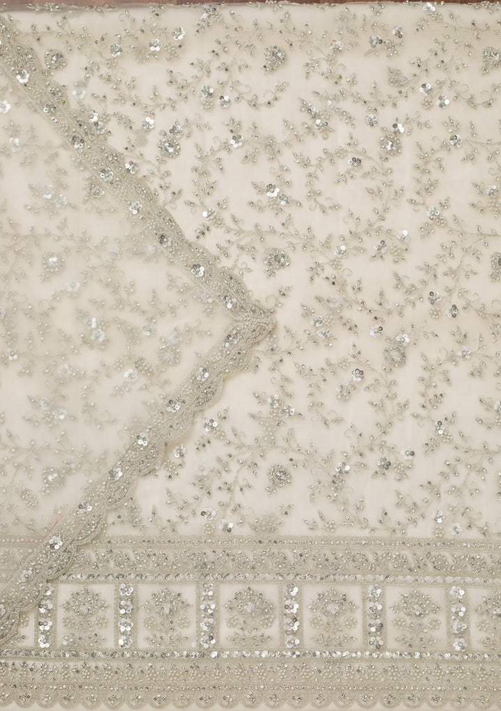 Pink Stonework Georgette Unstitched Salwar Suit-Koskii