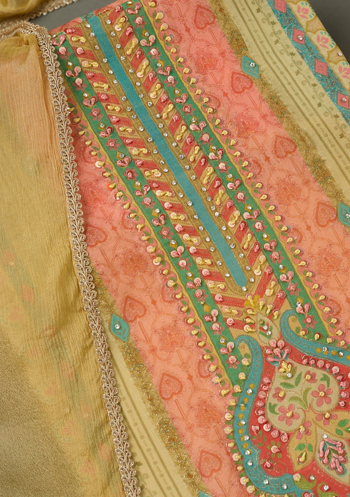 Maroon Threadwork Chiffon Saree-koskii