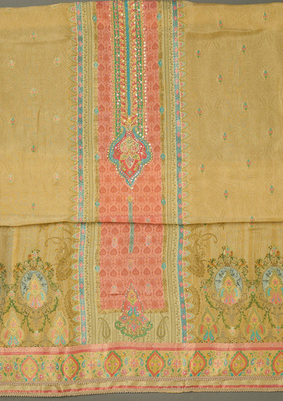 Sea Green Threadwork Chiffon Saree-koskii