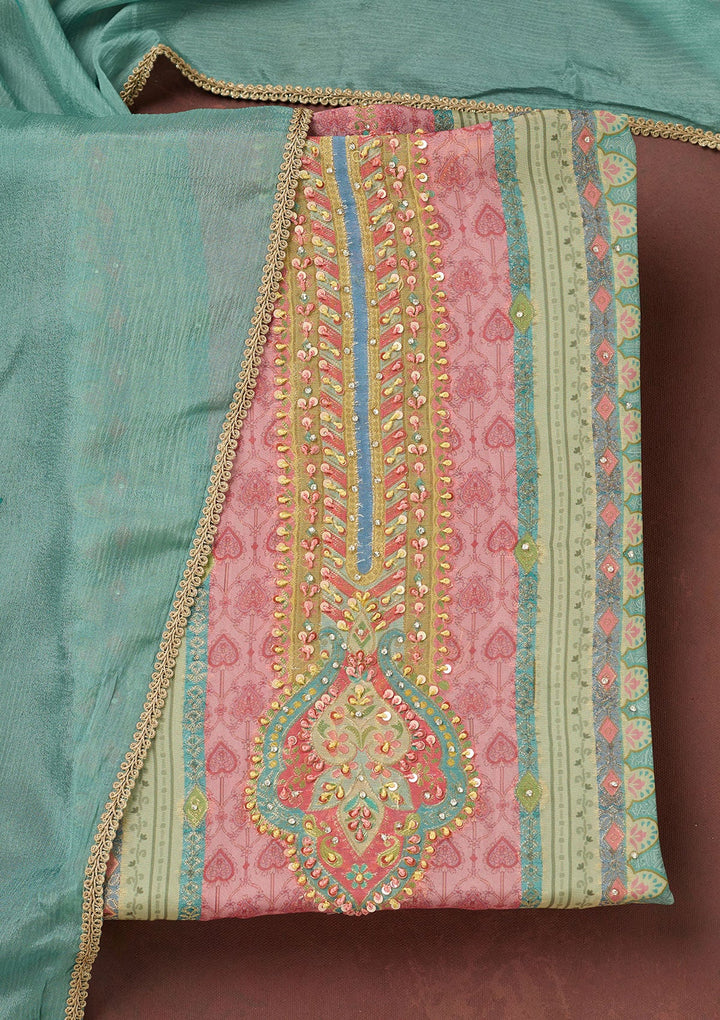 Beige Zariwork (Gold) Organza Saree-koskii