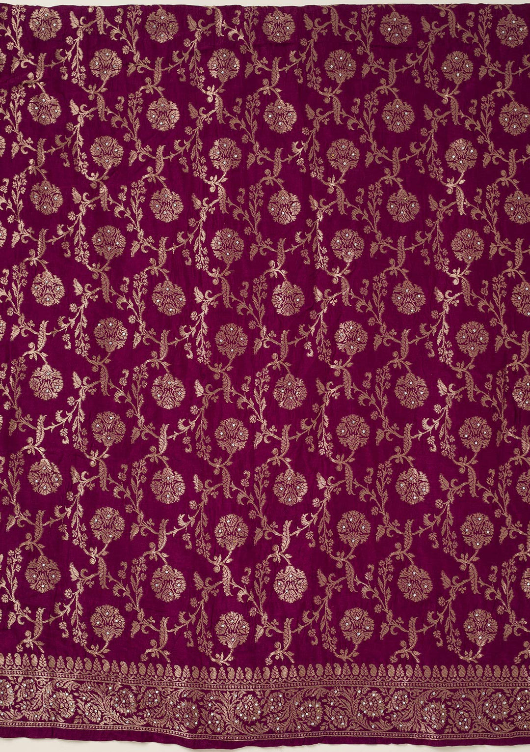 Wine Zariwork Dola Silk Unstitched Salwar Suit-koskii