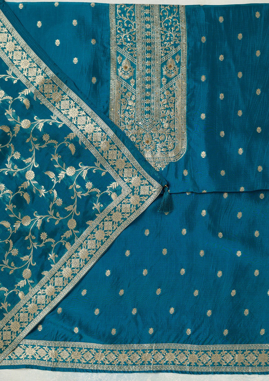 Lavender Stonework (Gold) Tissue Saree-koskii