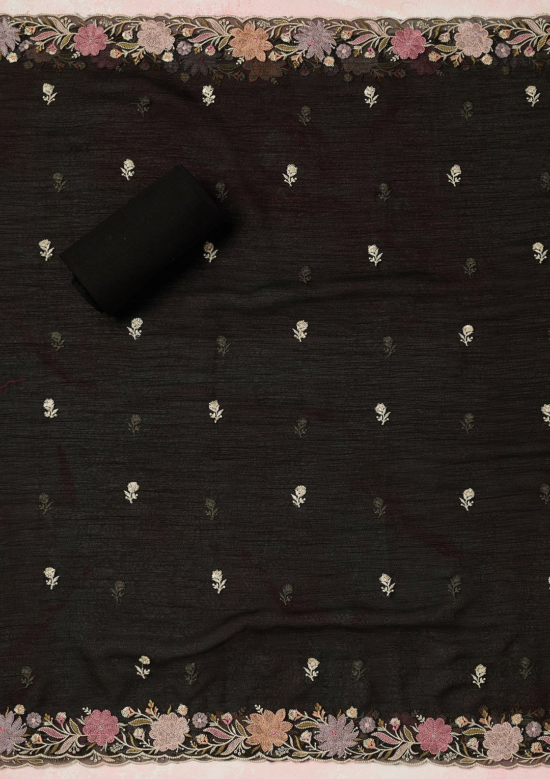 Mehendi Stonework (Gold) Tissue Saree-koskii