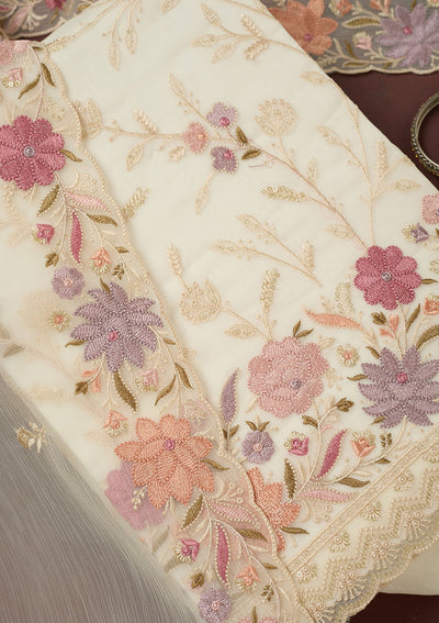Maroon Stonework (Gold) Tissue Saree-koskii