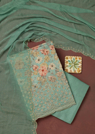 Lavender Stonework Soft Raw Silk Saree-koskii