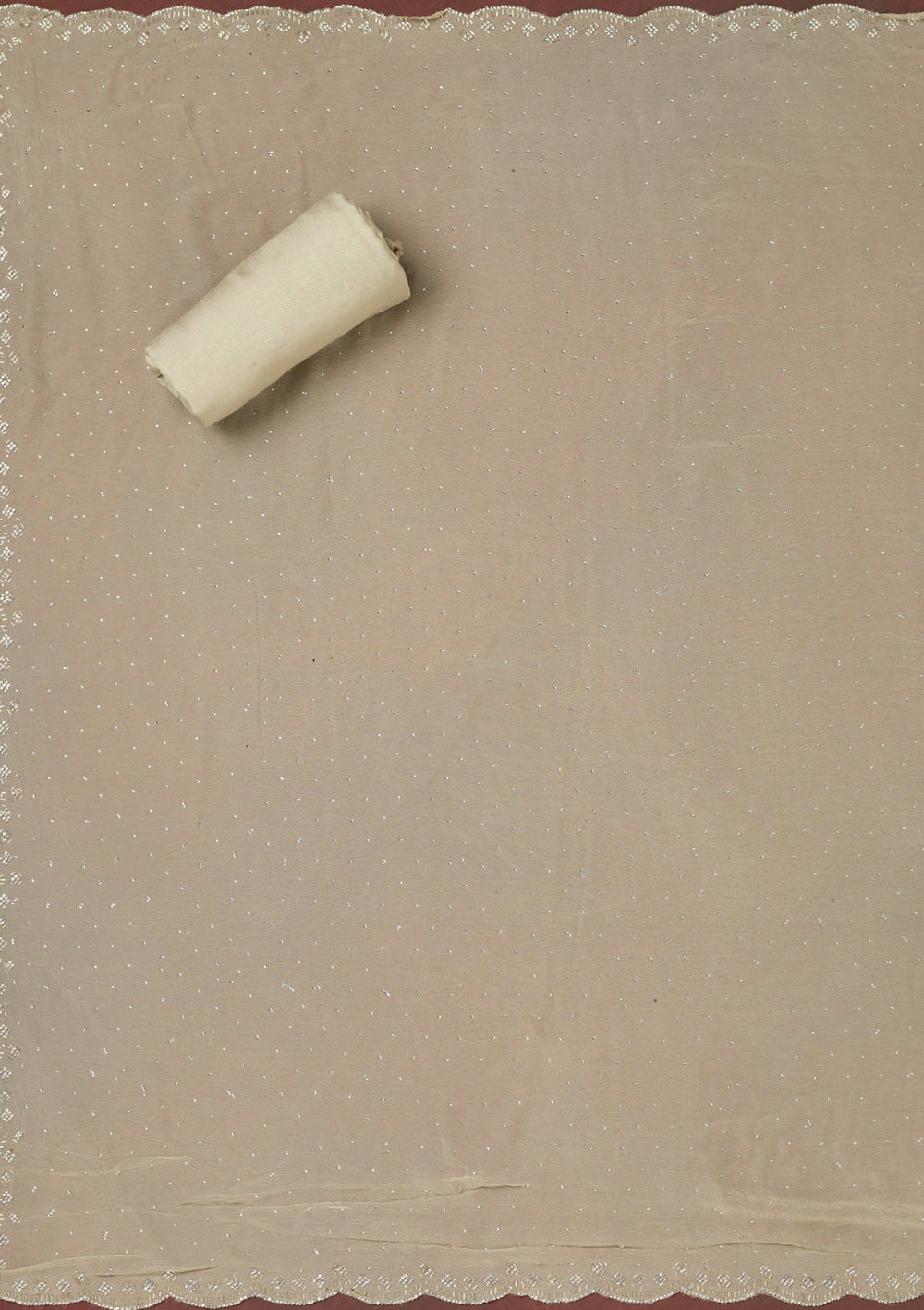 Pink Stonework (Gold) Tissue Saree-koskii
