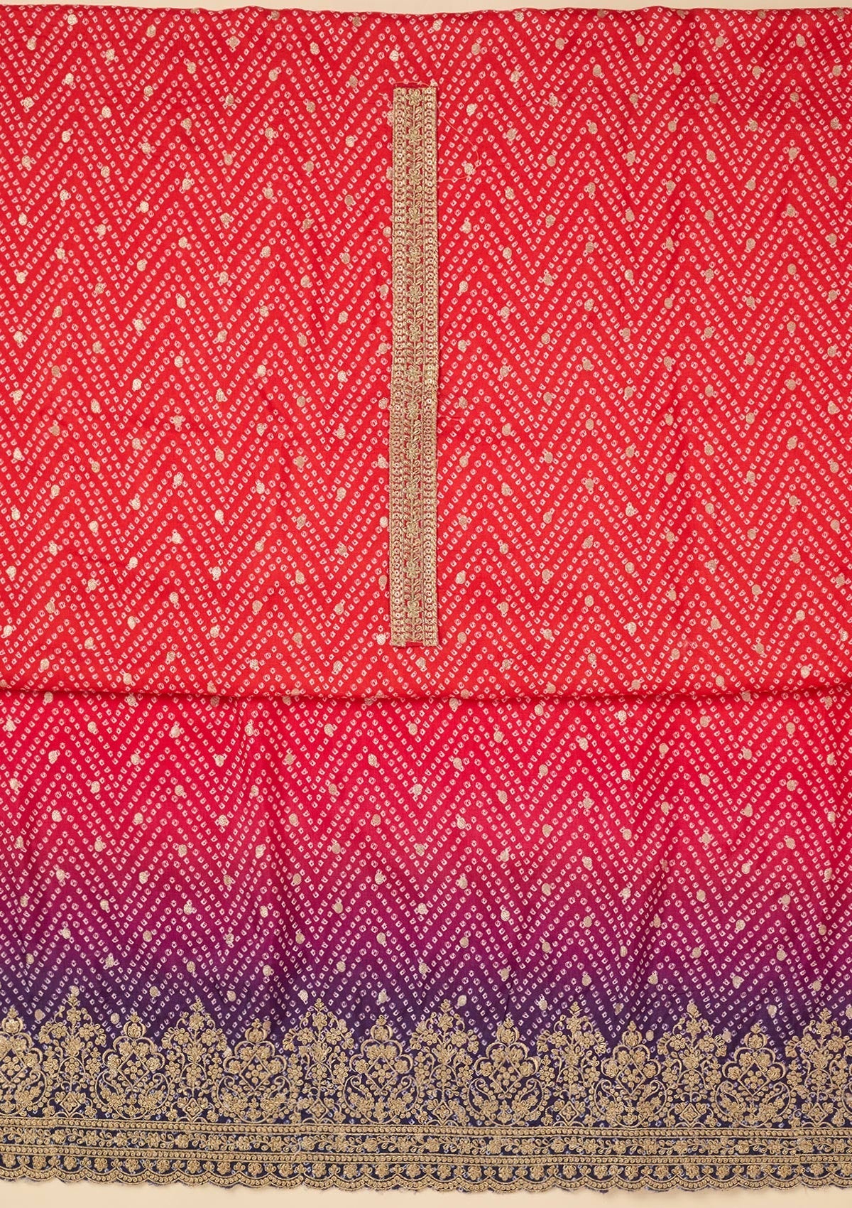 Rani Pink Zariwork Dola Silk Unstitched Salwar Suit-koskii