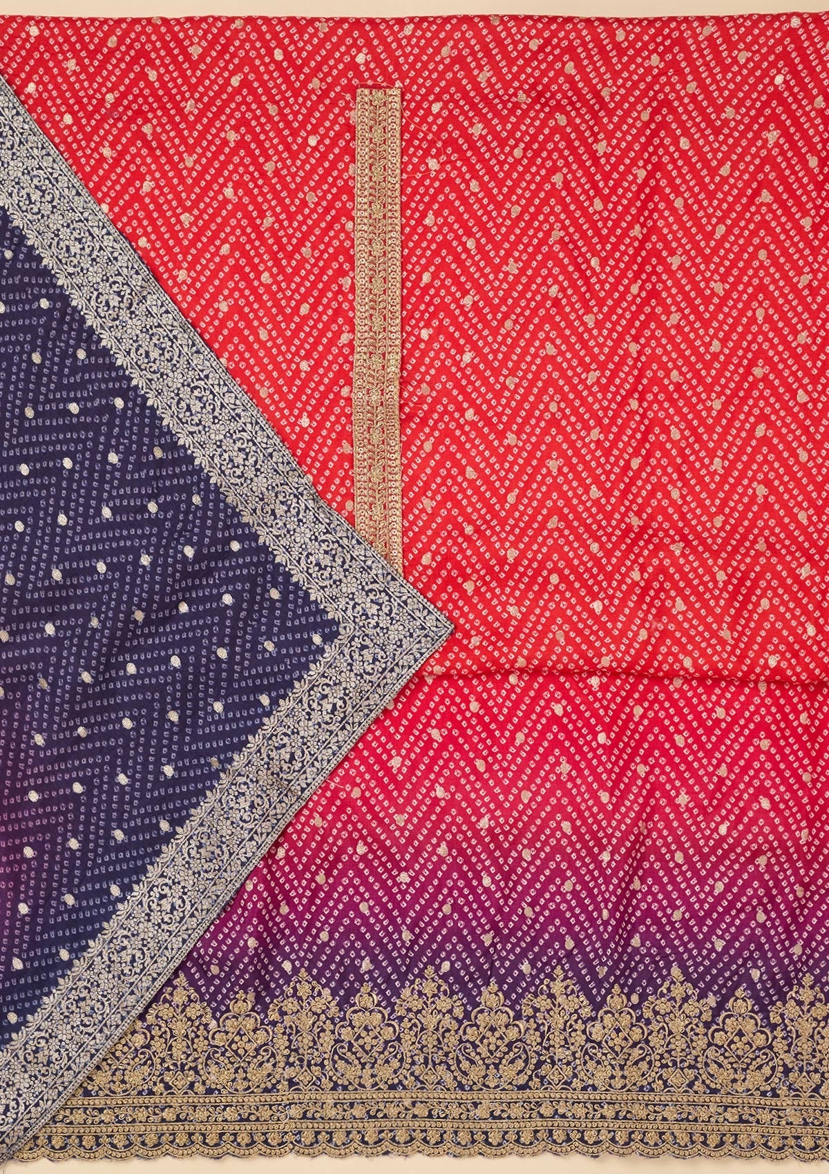 Rani Pink Zariwork Dola Silk Unstitched Salwar Suit-koskii