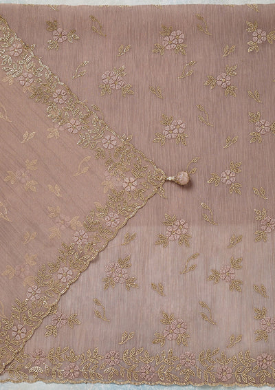 Lavender Stonework Tissue Unstitched Salwar Suit-Koskii