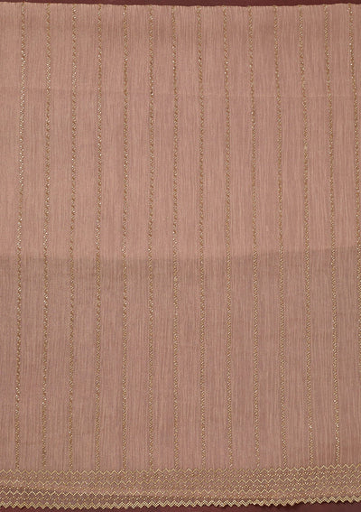 Peach Stonework Tissue Unstitched Salwar Suit-Koskii