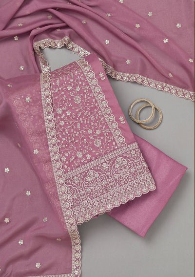 Pista Green Zariwork Georgette Unstitched Salwar Suit-koskii