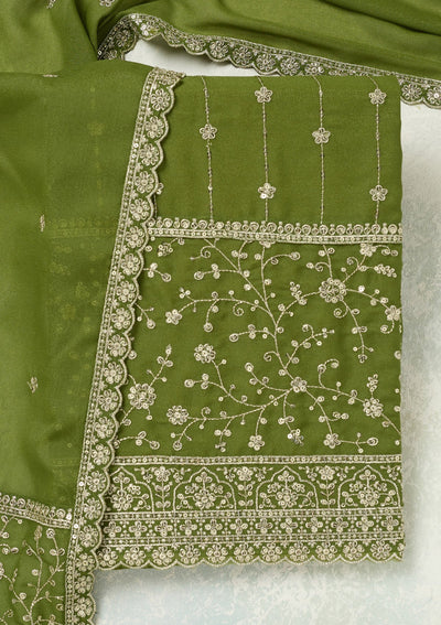 Mustard Zariwork (Gold) Organza Saree-koskii