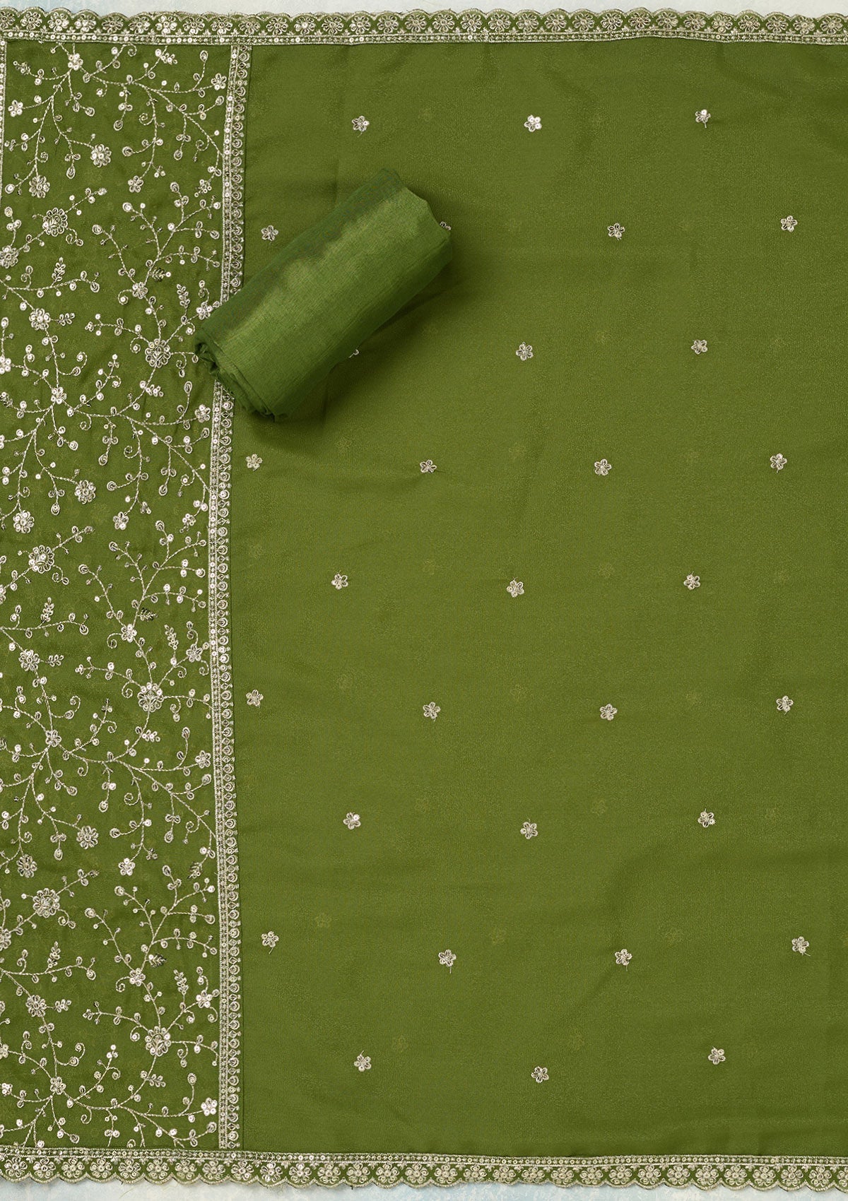 Lavender Stonework (Gold) Tissue Saree-koskii