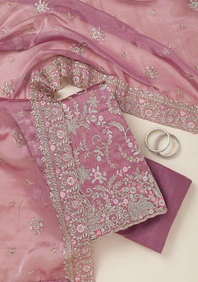 Wine Stonework Chiffon Saree-koskii
