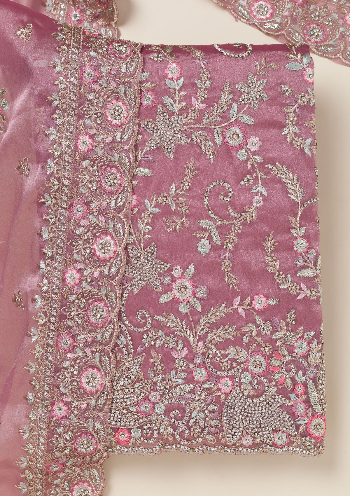 Black Stonework Chiffon Saree-koskii