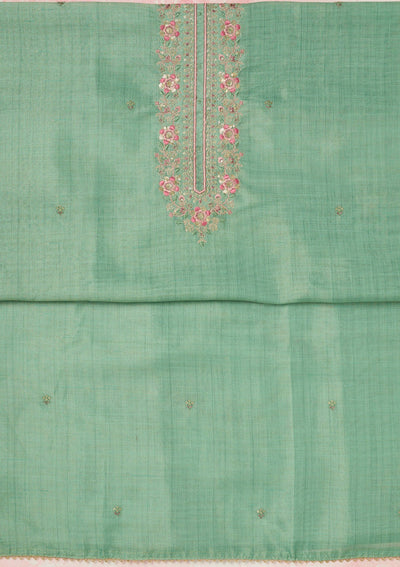 Sea Green Cording Dola Silk Readymade salwar suit-koskii