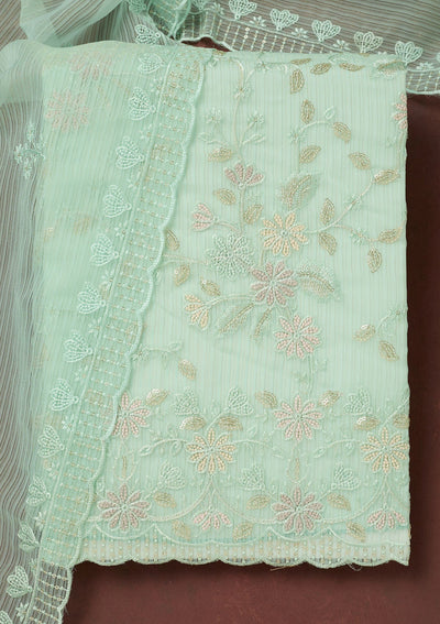 Sky Blue Cording Tissue Saree-koskii