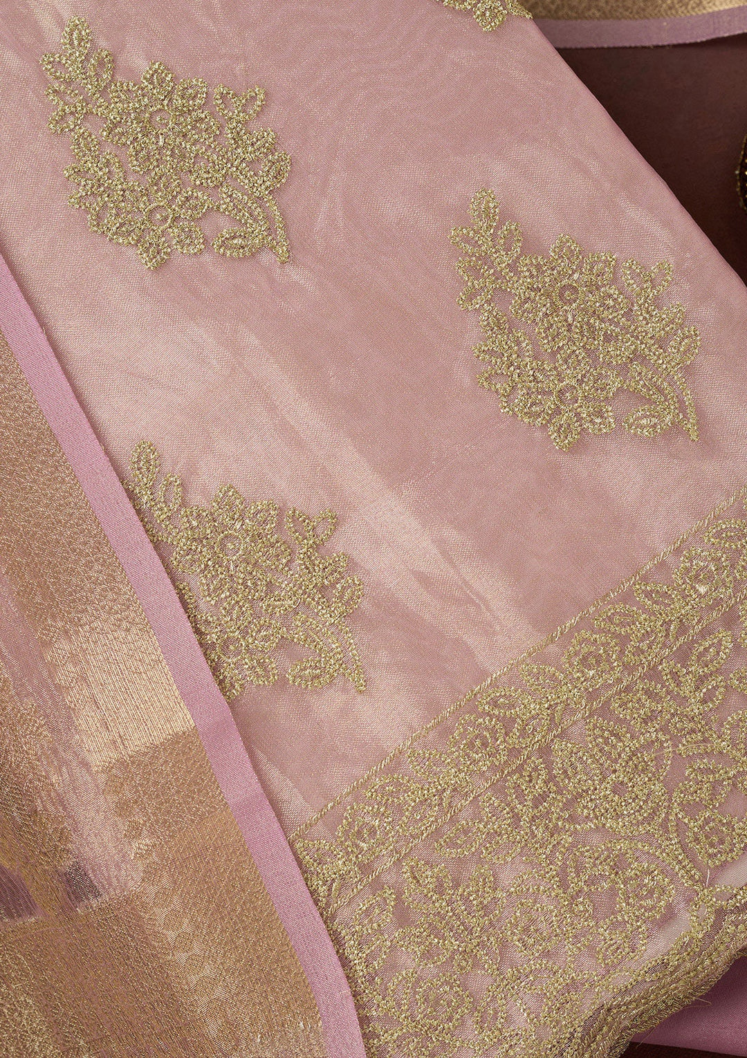 Black Threadwork Chiffon Saree-koskii