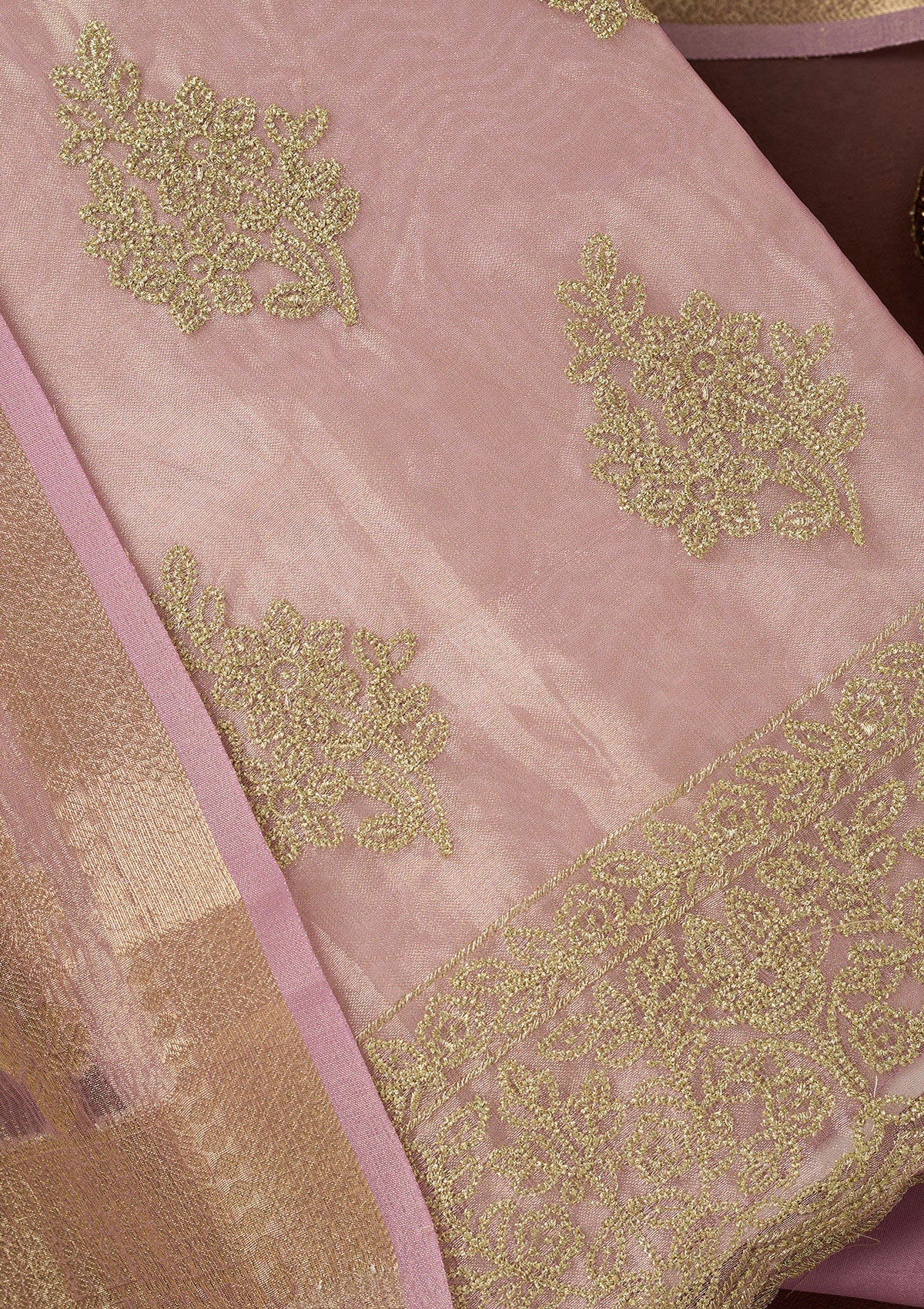 Black Threadwork Chiffon Saree-koskii
